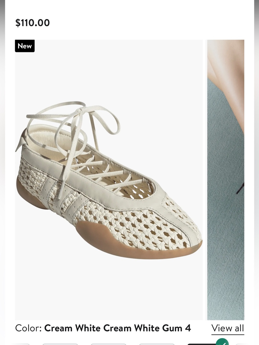 Adidas taekwondo mei woven lace up ballet flats